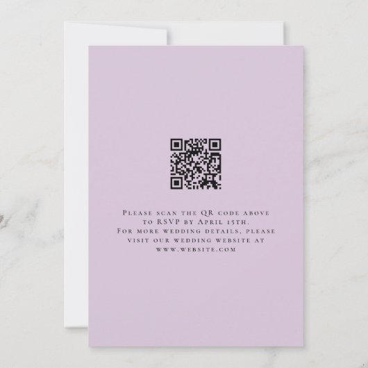 Iris QR Code Wedding Kaart (Achterkant)