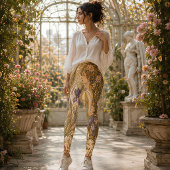Iris Queen Art Nouveau Bloem Leggings