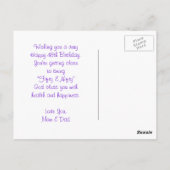 Iris Rebloomer Bloem Verjaardagskaart- aanpassen Briefkaart (Achterkant)