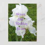 Iris Rebloomer Bloem Verjaardagskaart- aanpassen Briefkaart (Voorkant)