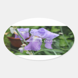Iris. Rechthoekige Sticker