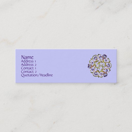 Iris Ring Profile Card Mini Visitekaartje (Voorkant)