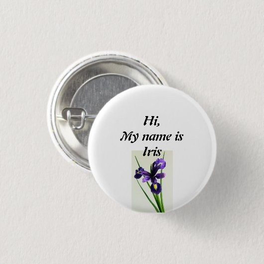 Iris Ronde Button 3,2 Cm (Voorkant /achterkant)