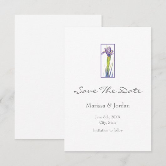Iris Save The Date (Voorkant / Achterkant)