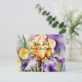 Iris Schwertlilie - Aquarell-Design | Briefkaart (Staand voorkant)