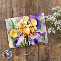 Iris Schwertlilie - Aquarell-Design |