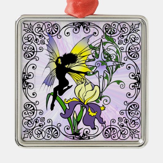 Iris Shadow Fairy Metalen Ornament (Voorkant)