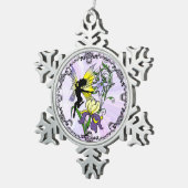 Iris Shadow Fairy Tin Sneeuwvlok Ornament (Rechts)