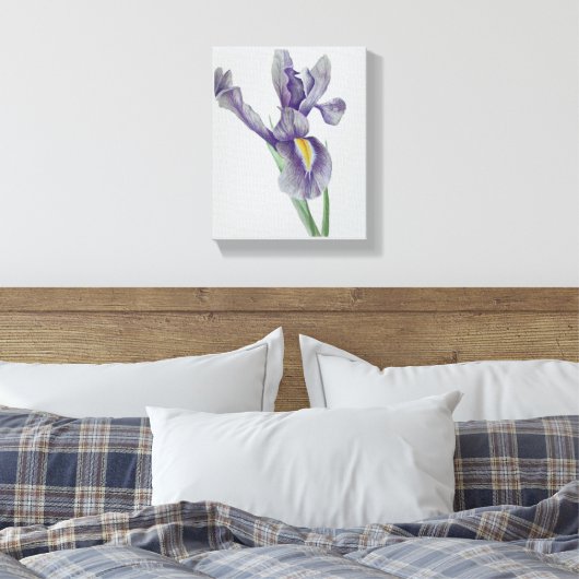 Iris Stretched Canvas Print (Insitu (Slaapkamer))