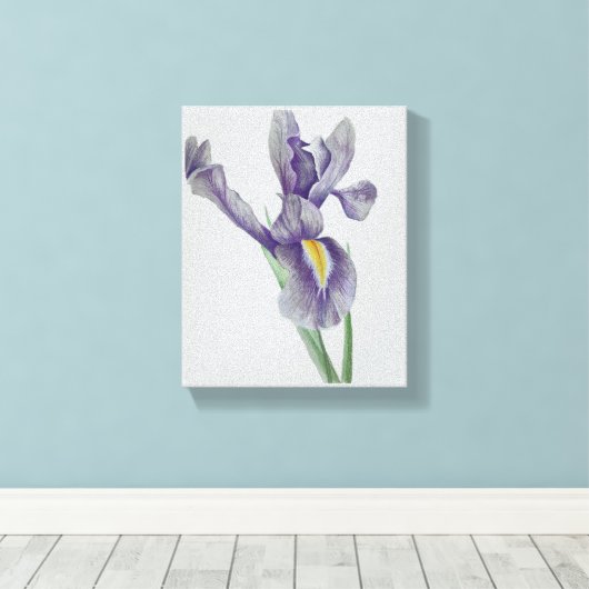 Iris Stretched Canvas Print (Insitu (Houten vloer))