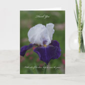 Iris Sympathy Thank You Card Bedankkaart (Voorkant)