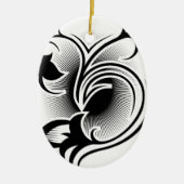 Iris tattoo keramisch ornament (Voorkant)