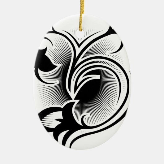 Iris tattoo keramisch ornament (Voorkant)