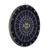 Iris Techno Stippen Modern Monogram Dartbord (Voorkant Links)