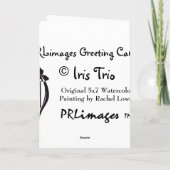 Iris Trio Wenskaart Kaart (Achterkant)