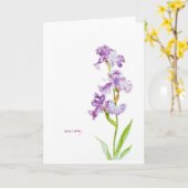 Iris Trio Wenskaart Kaart (Gele Bloem)