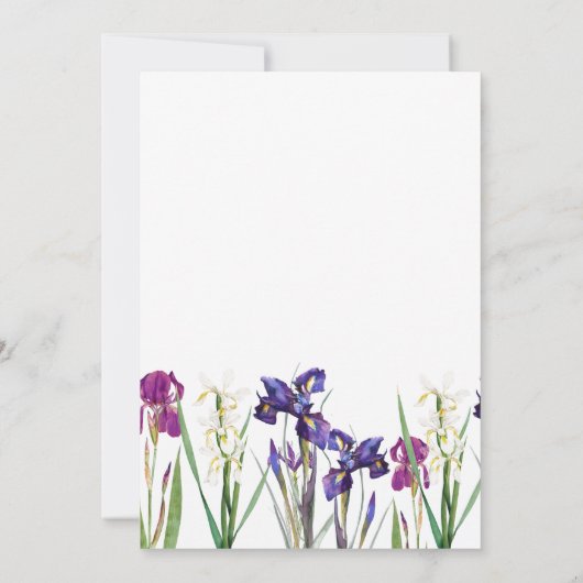  Iris Trouwbloem Trouw Rustiek  Kaart (Achterkant)