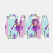 Iris Trouwtaart Favor Doos Paars Aqua Bloemen Bedankdoosjes (Uitgevouwen)