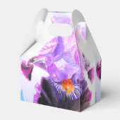 Iris Trouwtaart Favor Doos Paarse Lilac Bloemen Bedankdoosjes (Achterkant)