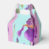 Iris Trouwtaart Favoriet Box Paarse Aqua Flowers Bedankdoosjes (Achterkant)