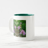 Iris tweekleurige koffiemok (Voorkant links)