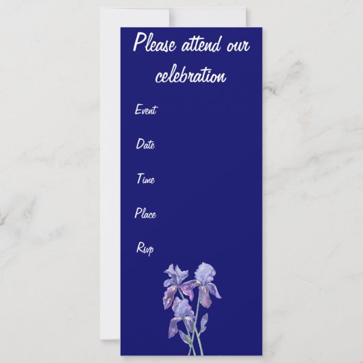Iris Uitnodiging (Achterkant)