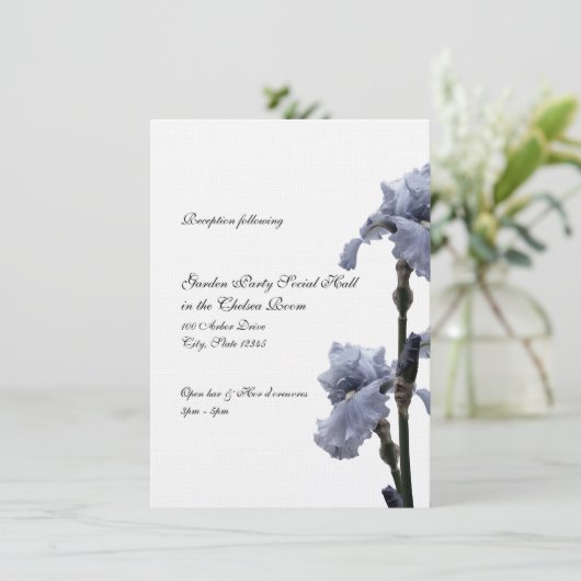 Iris van Blauwe Ontvangkaart Kaart (Staand voorkant)