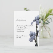 Iris van Blue Reception Kaart (Staand voorkant)