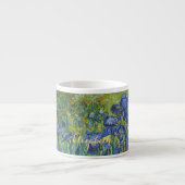 Iris Van Gogh  Floral Art Flowers Monogram Espresso Kop (Voorkant)