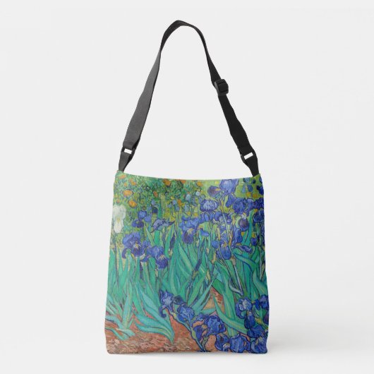 Iris Van Gogh Kunst gepersonaliseerd Crossbody Tas (Achterkant)