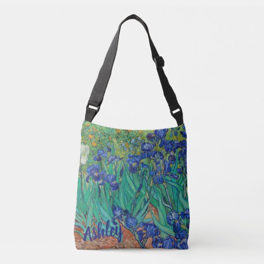Iris Van Gogh Kunst gepersonaliseerd Crossbody Tas (Voorkant)
