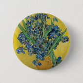 Iris van Van Gogh Ronde Button 5,7 Cm (Voorkant)