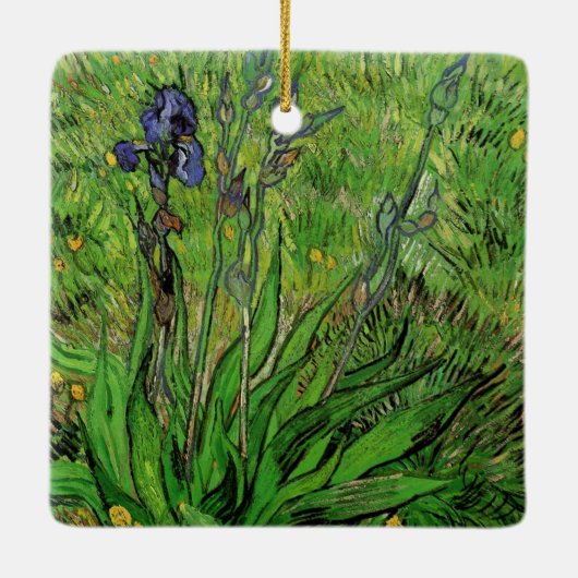 Iris van Vincent van Gogh,  Garden Fine Art Keramisch Ornament (Achterkant)