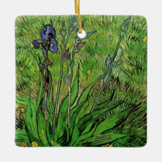 Iris van Vincent van Gogh,  Garden Fine Art Keramisch Ornament (Voorkant)