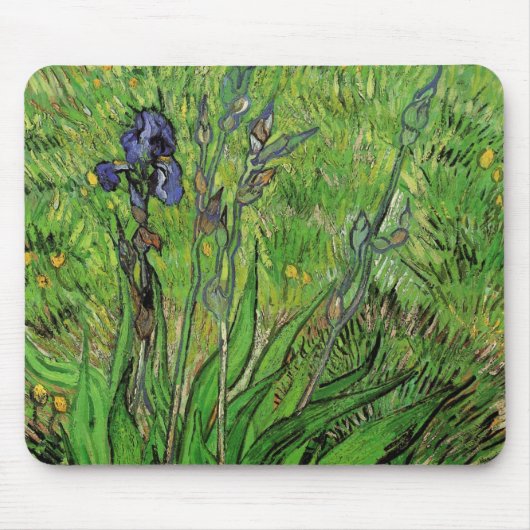 Iris van Vincent van Gogh, Garden Fine Art Muismat (Voorkant)