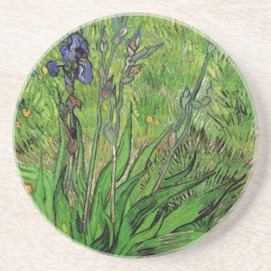 Iris van Vincent van Gogh, Garden Fine Art Zandsteen Onderzetter (Voorkant)