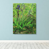 Iris van Vincent van Gogh,  Garden Flowers Canvas Afdruk (Insitu (Houten vloer))