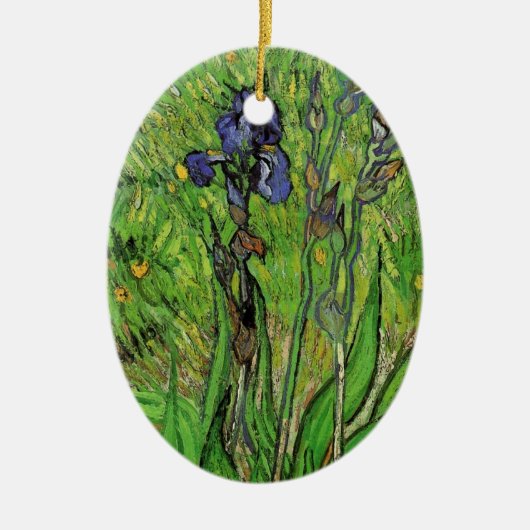 Iris van Vincent van Gogh,  Garden Flowers Keramisch Ornament (Voorkant)