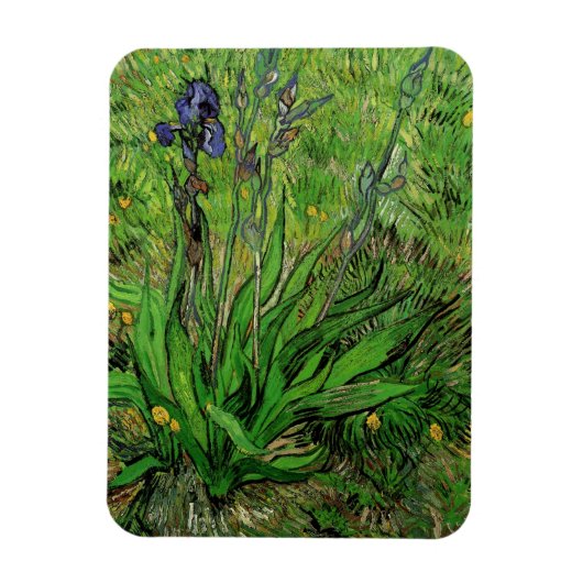 Iris van Vincent van Gogh,  Garden Flowers Magneet (Verticaal)