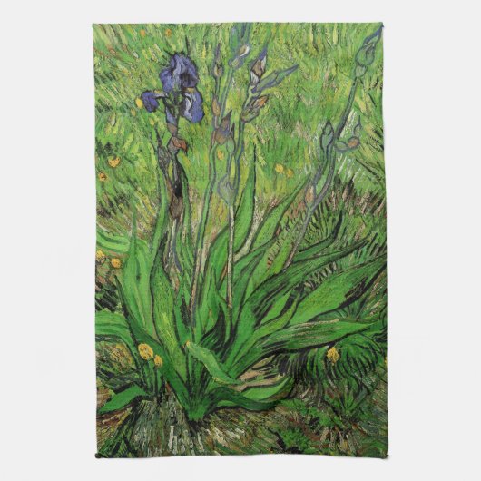 Iris van Vincent van Gogh,  Garden Flowers Theedoek (Verticaal)