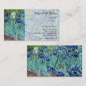 Iris van Vincent van Gogh. Vintage-kunst Visitekaartje (Voorkant / Achterkant)