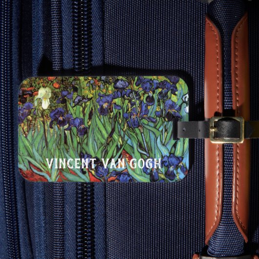 Iris van Vincent van Gogh, Vintage Tuinkunst Bagagelabel (Voorkant Insitu 4)
