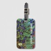 Iris van Vincent van Gogh, Vintage Tuinkunst Bagagelabel (Voorkant (verticaal))