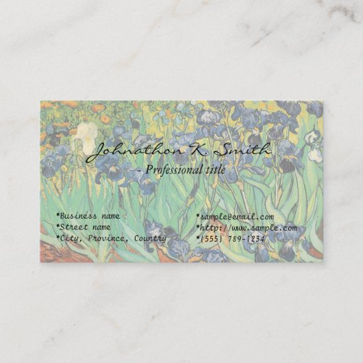Iris van Vincent van Gogh Visitekaartje (Voorkant)