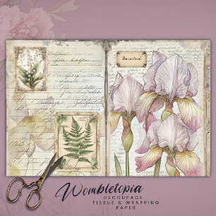  Iris & Varen Botanische Decoupage Ephemera Tissuepapier