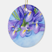Iris Vase Flower Art Painting Ornament Pendant (Links)