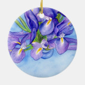 Iris Vase Flower Art Painting Ornament Pendant (Achterkant)