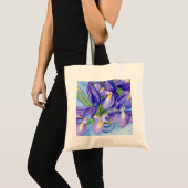 Iris Vase Flower Painting Canvas tas (Voorkant (product))