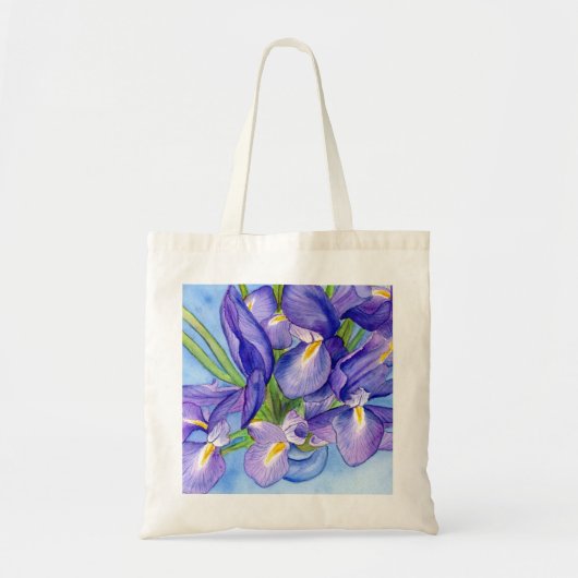 Iris Vase Flower Painting Canvas tas (Voorkant)