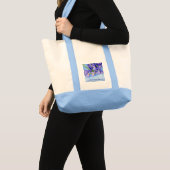 Iris Vase Flower Painting Canvas tas (Voorkant (product))
